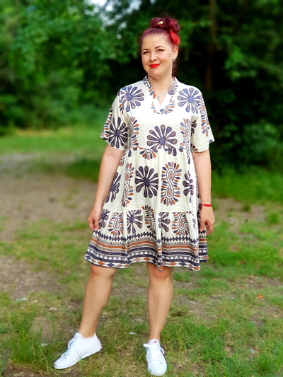 Роклички лен МАКСИ,различни разцветки