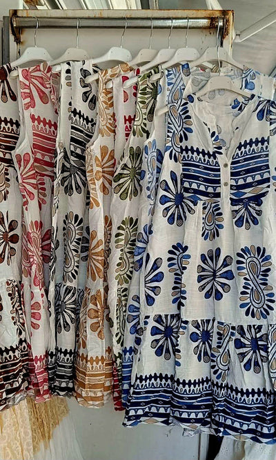 Роклички лен МАКСИ,различни разцветки