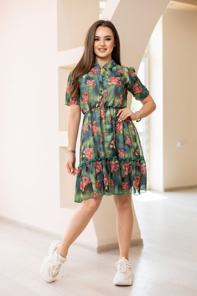 Роклички шифон с ръкавче