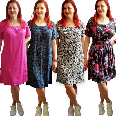 МАКСИ памучни рокли с коланче