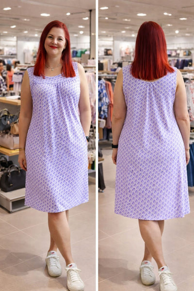 Рокля МАКСИ лилав акцент