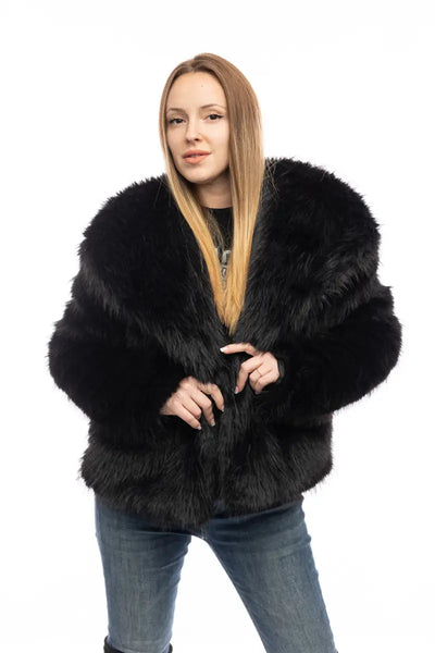 Дамско ЛУКС палто от еко косъм