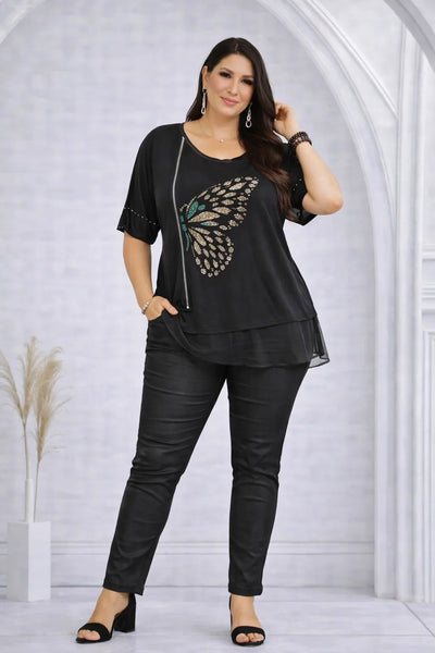 КОМПЛЕКТ ТУНИКА С ТЮЛ+ПАНТАЛОН МАКСИ