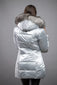Яке с естествен пух в цвят СРЕБРО